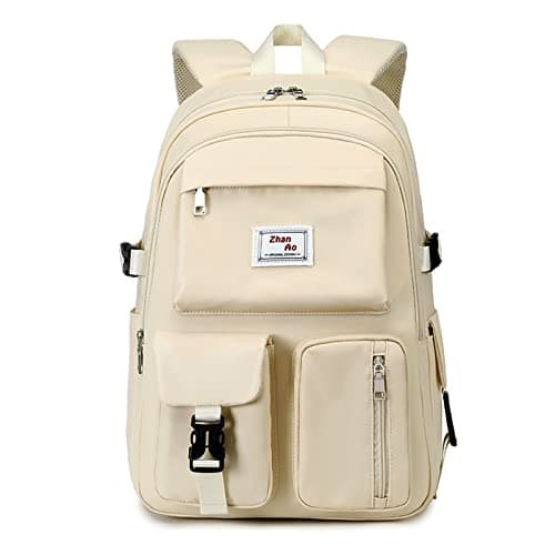 Image of FANDARE Casual Backpack Girl School Bag Boy Daypacks Large Laptop Bag fit 15.6 inch Laptop College Travel Rucksack Waterproof Polyester White