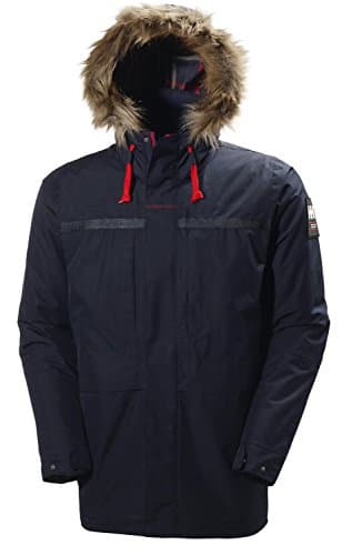 Image of Helly Hansen Men's Coastal 2 Parka Insulated Waterproof Jacket, Navy, Large (41-44 Inch)