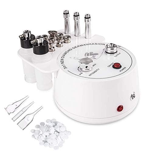 Image of 3-in-1 Diamond Microdermabrasion Machine, HomdMarket Dermabrasion Facial Machine with Vacuum Glass Tube & Spray Bottle - Professional Home Use Skin Care Equipment