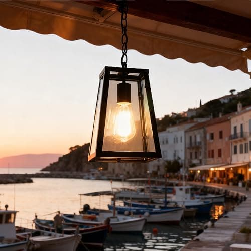Image of XINYASEE Lighting Outdoor Hanging Suspended Ceiling Lantern Traditional Vintage Pendant Light E27 (DD-J)