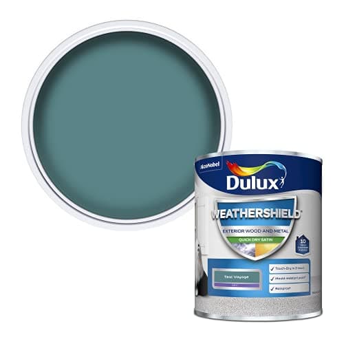 Image of Dulux Weathershield Quick Dry Satin Paint - Teal Voyage - 750ML, 5362495