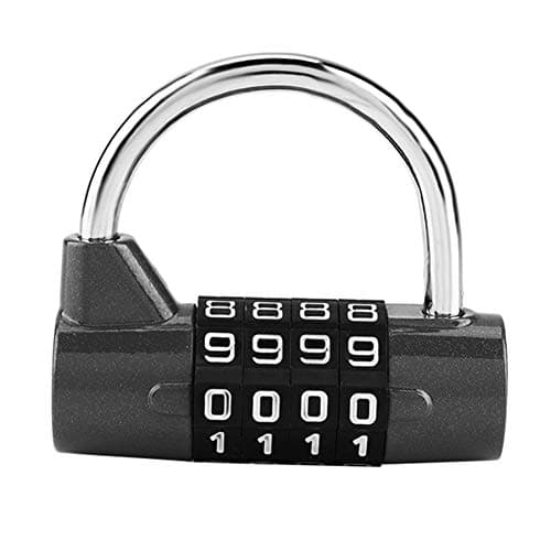 Image of -Duty 5-Digit Combination Padlock with Oversized Easy-Read Numbers, Wide Shackle Security Lock for Gym Lockers, School Cabinets, Luggage & Doors