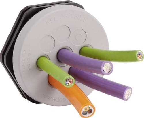 Image of Icotek KEL-DPZ 40/8 cable grommet plate Clamp-Ø (max.) 10.2 mm Polyamide, Elastomer Grey 1 pc(s)