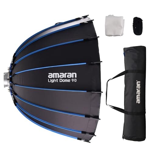 Image of Aputure Light Dome Amaran Softbox Bowens Mount with Honeycomb Grid for Aputure Light 600d,300x,Amaran 100/200/300c/150c/60d S/60x S (Light Dome 90)
