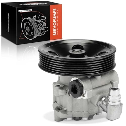 Image of Frankberg Power Steering Pump Hydraulic steering with pulleys Compatible with CLS C219 5.0L-5.4L 2004-2010 E-Class W211 S211 2.6L-5.4L 2002-2009 SLK R171 5.4L 2004-2011 Petrol Replace# 0044661401