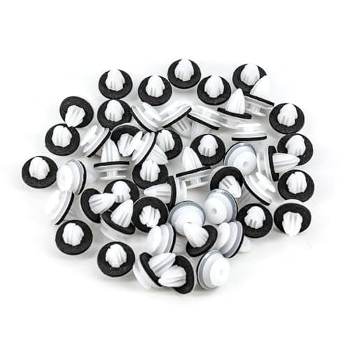 Image of 50 Pcs Car Trim Clips, Trim Clips, Car Panel Clips - Universal Auto Body Panel Clips for Bumper, Dashboard, Fender, Vehicle DIY Repair, White Push Rivets and Retainers