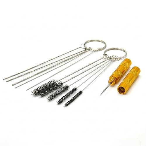 Image of 11PCS Car Windscreen Washer Jet Cleaning Tool - Stainless Steel Nozzle Needle and Brush Set - Adjustable Washer Nozzle Cleaner for Vehicles