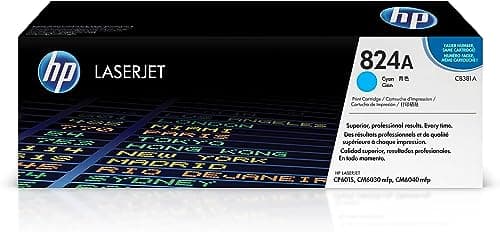 Image of HP CB381A 824A Original LaserJet Toner Cartridge, Cyan, Single Pack