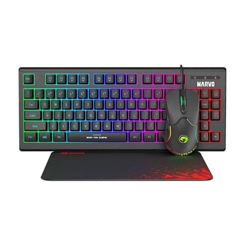 Image of Scorpion CM310 Loot 3-IN-1 USB Gaming Keyboard, Mouse & Mouse Pad Set Bundle, RGB LED Illuminated, UK Layout