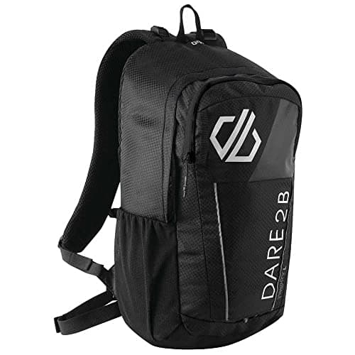 Image of Dare 2b Vite III 20L Internal Hydration Storage Lightweight Hip Belt Zipped Front Pocket Rucksac Rucksacks - Black/White, Sgl