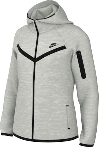 Image of Nike Sportswear Tech HV8695 Girl's Fleece Full Zip Hoodie