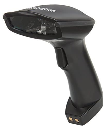 Image of Manhattan Wireless Linear Handheld CCD Barcode Scanner, Bluetooth, 500mm Scan Depth, up to 80m effective range (line of sight), Max Ambient Light 100,000 lux (sunlight), EU/US/UK/AU interchange plug