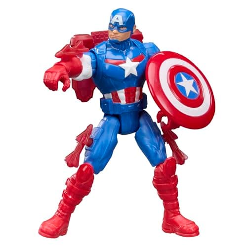 Image of Marvel Avengers ActionVerse Captain America Action Figure & Accessories, 11.4-cm (4.5 inch) Super Hero Toys & Figures for Children, Ages 4+