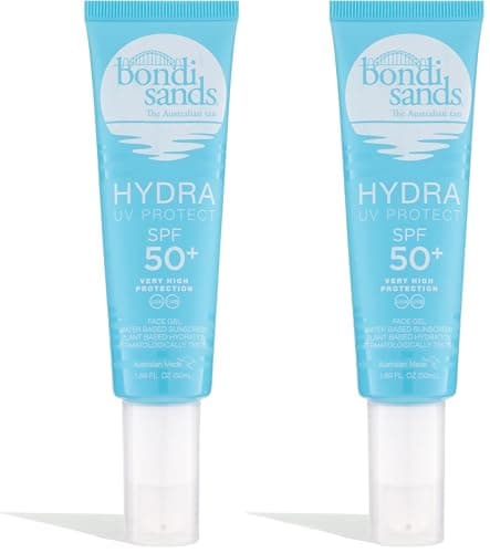 Image of Bondi Sands Hydra UV Protect SPF 50+ Face Gel | Provides UVA & UVB Protection | Infused with ethically sourced algae | 50ml/1.69 FL OZ (Pack of 2)