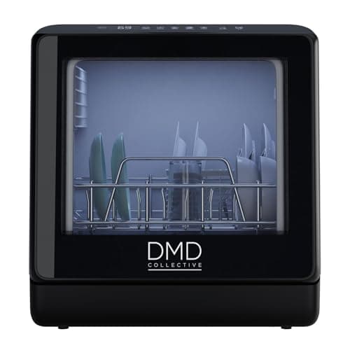 Image of DMD Collective – Mini Table Top Dishwasher, Touch Screen Countertop Dishwasher, 5L Built-in Water Tank No Plumbing, with Touch Control, LED Display, Drying Cycle & Fruit Wash