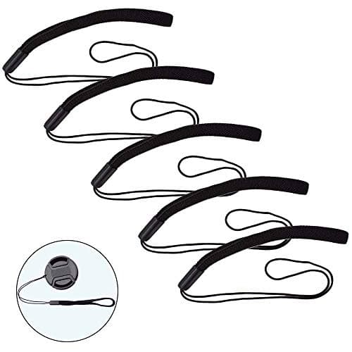 Image of ULBTER 5 Pieces Elastic Lens Cap Keeper Holder Lens Cover Leash Strap Prevent Lens Cap Lost Compatible with Canon/Nikon/Sony/Fujifilm/Olympus/Panasonic Camera and More