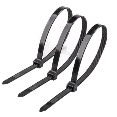 Image of 1200Pcs Black Self-Locking Nylon Plastic Cable Ties Zip Tie Fixing Ring Wire and Management(Black,4x300mm)