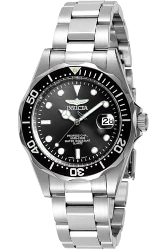 Image of Invicta Pro Diver 8932 Watch - Waterproof - Analogue - Quartz Movement - stainless steel with black dial - 37mm