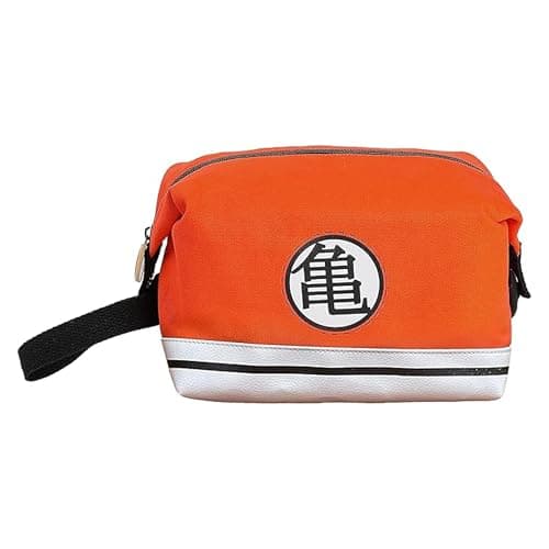 Image of CYPBRANDS Dragon Ball – Toiletry Bag, Goku Design, Zip Closure, with Handle, Red and Black, Official Product orange, 12 centimetros
