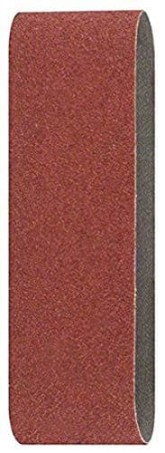 Image of Bosch Accessories 2609256191 Sanding Belts for Belt Sanders 60 x 400 mm Grit Size 150 Pack of 3 Sheets Red