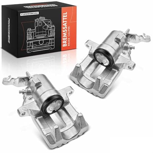 Image of Frankberg 2x Brake Caliper Disc Brake Rear Left Right Aluminium Compatible with Golf Plus Golf V Golf VI A3 O.c.t.a.v.i.a II Leon Altea Altea XL Toledo III Replace# 1K0615423J