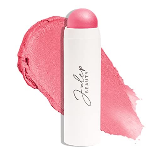 Image of Julep Skip The Brush Cream to Powder Blush Stick - Peony Pink - Blendable and Buildable Color - 2-in-1 Blush and Cheek Makeup Stick