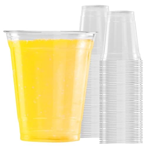 Image of Sabco - 50pcs Milkshake Cups - Clear Plastic Smoothie Cups - Ideal For Milkshake Frappe Juice Smoothie Boba Iced Tea Coffee Beer Drink Slush - Perfect For Takeaway & Restaurants. (10oz)