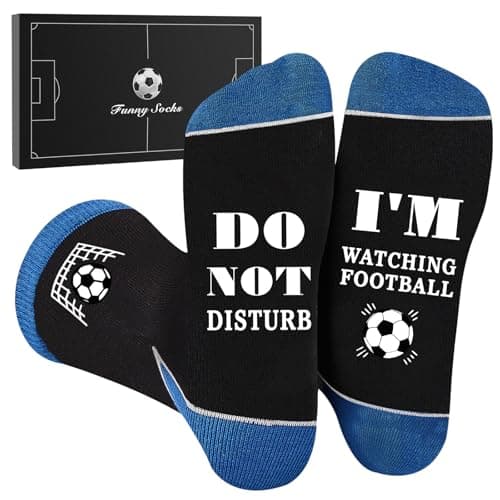 Image of Cirorld Funny Socks Men, Funny Football Gifts for Men, Valentines Gifts for Him, Non-Slip Combed Cotton Mens Novelty Socks 1 Pair, Christmas Birthday Novelty Present Husband Dad Brother, Size 6-11