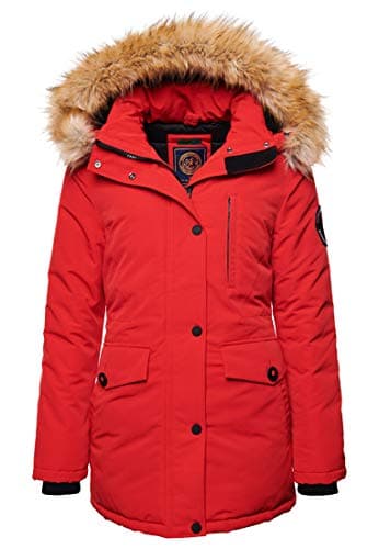Image of Superdry Women's Everest Parka Jacket Not Applicable, High Risk Red, 8