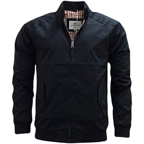 Image of Ben-Sherman Mens Classic Check Lined Harrington Jacket Mod Ska - Black