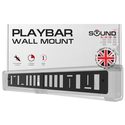 Image of Sound bass Playbar Wall Mount Bracket Kit with Mounting Accessories for Sonos Soundbar, Designed in The UK