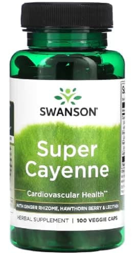 Image of Swansons Swanson - Super Cayenne | Circulatory and Metabolic Health - 100 Veggie Capsules