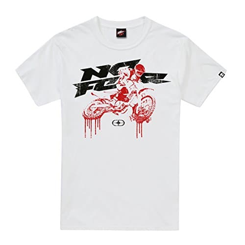Image of No Fear Men's Tyre Drips T-Shirt, White, Medium