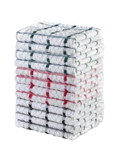 Image of DreamNights Tea Towels Extra Large 70 X 40 cm Kitchen Towels Set - 100% Cotton Terry Towelling Soft Absorbent Lint Free Kitchen Cloth Dish Towel and Bar Towels Assorted Colors (Pack of 6)