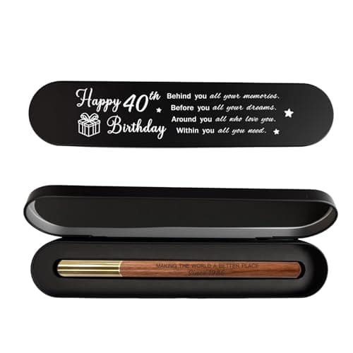Image of iyaone Meaningful 40th Birthday Gift for 1986 Born, Engraved Wooden Gel Pen, Unique 40th Birthday Gifts for Women and Men, Born in 1986 Keepsake