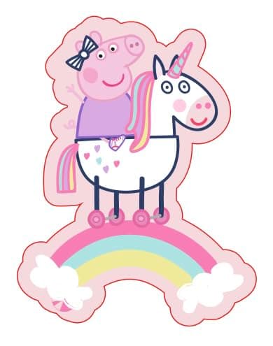 Image of Peppa Pig Unicorn Cushion 36 cm Pink