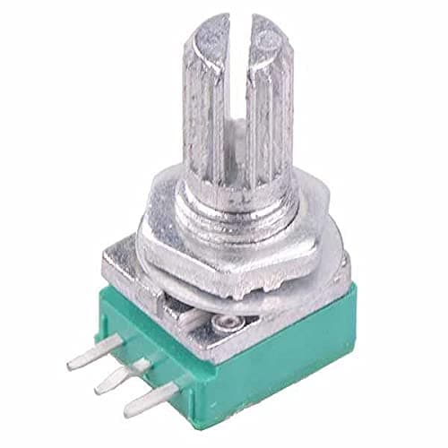 Image of 10 x 100K Logarithmic 9mm Potentiometer Knurled 6mm Metal Shaft (Pack of 10)