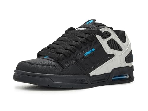 Image of Osiris Men's Peril Skate Shoe, Black/Grey/Cyan, 13