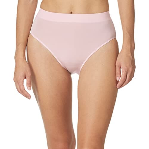 Image of Wacoal Women's B Smooth Hi Cut Brief Panty, Chalk Pink, XXL