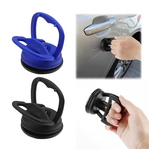 Image of 2 Pack Car Dent Puller Suction Cups Heavy Duty Dent Removal Tool with Powerful Suction for Glass Lifter Tile Window Phone Holder Black and Navy Blue 2 Pieces