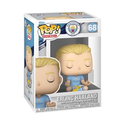 Image of Funko POP! Football: Manchester City FC - Erling Haaland - Celebration Pose - Collectable Vinyl Figure - Gift Idea - Official Merchandise - Toys For Kids & Adults - Model Figure for Collectors