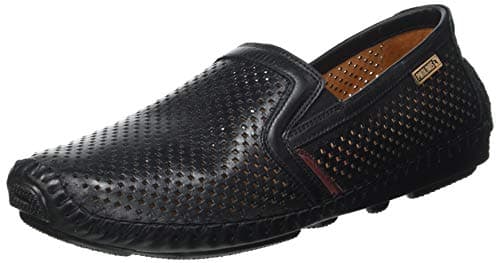 Image of Pikolinos Leather Loafers Jerez 09Z Black