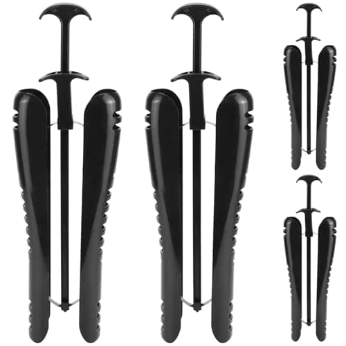 Image of QWORK® 4 Pack Boot Trees, 12.2 Inch Boot Shapers with Handle, Boot Stretchers Black, for Lady Women