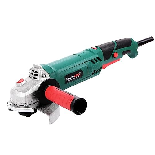 Image of POSENPRO 125MM Corded Angle Grinder, 1100W Cut-Off/Angle Grinder Tool, Variable Speed 3000-12000RPM, 2-Position Side Handle for Metal Surface Cutting/Grinding/Polishing