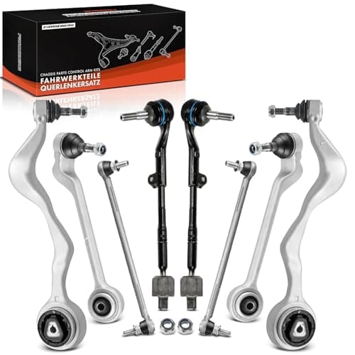 Image of Frankberg 8x Suspension Wishbone Control Arm Kit Front Lower Compatible with 1 Series E81 116-130 2006-2011 3 Series E90 316-335 2004-2011 Replace# 31126770849 31126770850