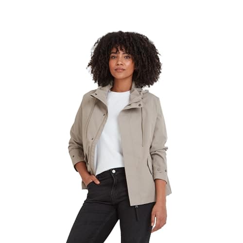 Image of TOG24 Vena Waterproof Trench Coat, Casual, Breathable & Windproof, Boxy-Fit, Midi-Length, Water-Repellant Coating (DWR)