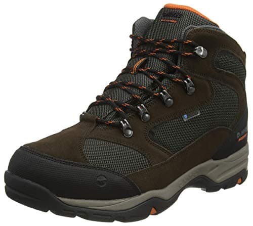 Image of Hi-Tec Men's Storm WP Wide, DK Chocolate/DK Taupe/Burnt Orange, 7 UK