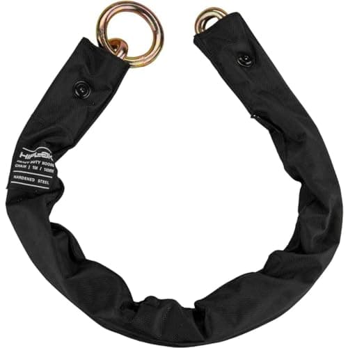 Image of Hiplok XL Bike Chain Lock/Bicycle Chain Lock - Black. 100cm Chain Locking Length. Sold Secure Powered Gold & Pedal Diamond - 3 Keys Included