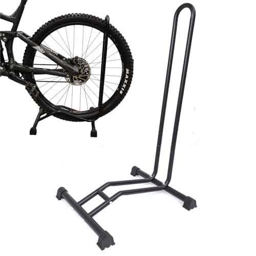 Image of Taylor & Brown Bike Floor Stand Freestanding Upright Bicycle Parking Storage Rack Space Saver Suitable for Mountain Bike, Road Bike with Wheel Diameter Max 29 Inches