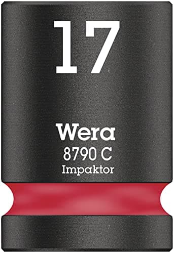 Image of Wera 8790 C Impaktor Socket, 1/2" Drive, 17 mm, 05004574001, Red